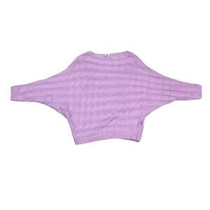 Military Hippie Purple Cable Knit Sweater Size S/M